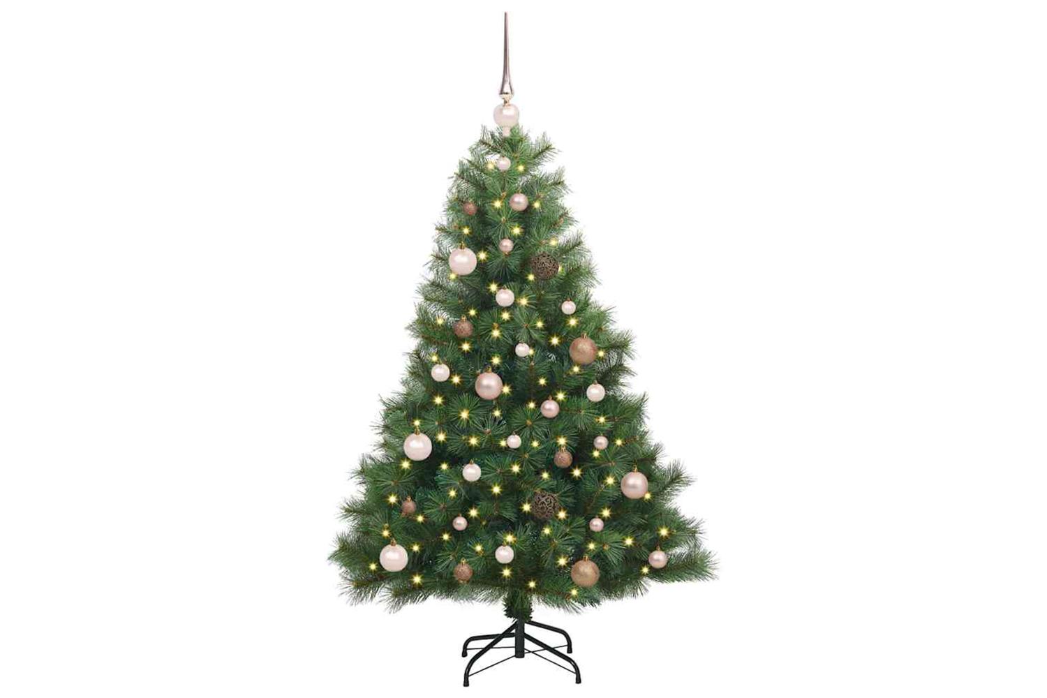 Vidaxl Artificial Christmas Tree With 150 Leds Green 150 Cm Pe And Pvc-3