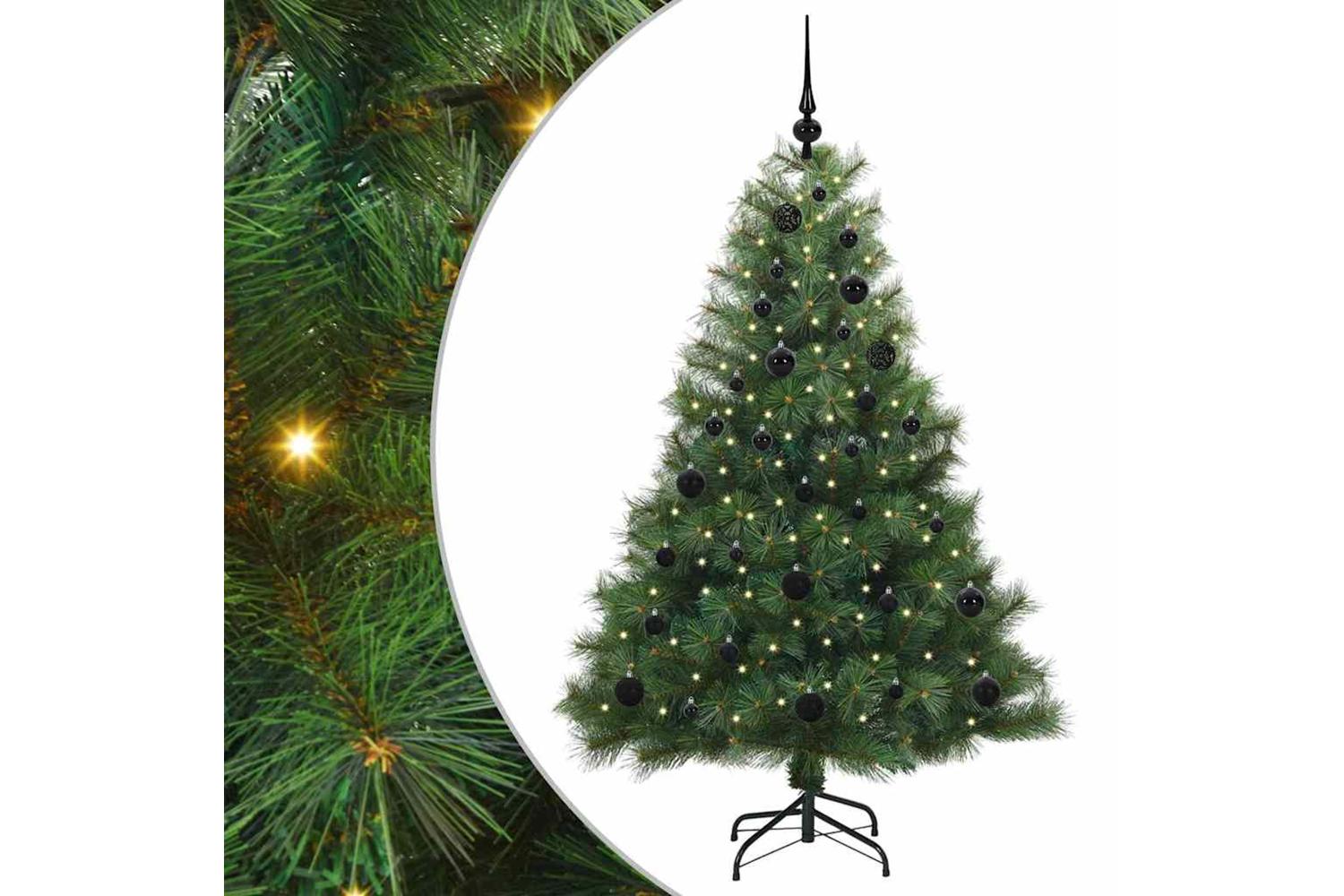 Vidaxl Artificial Christmas Tree With 150 Leds Green 150 Cm Pe And Pvc-2