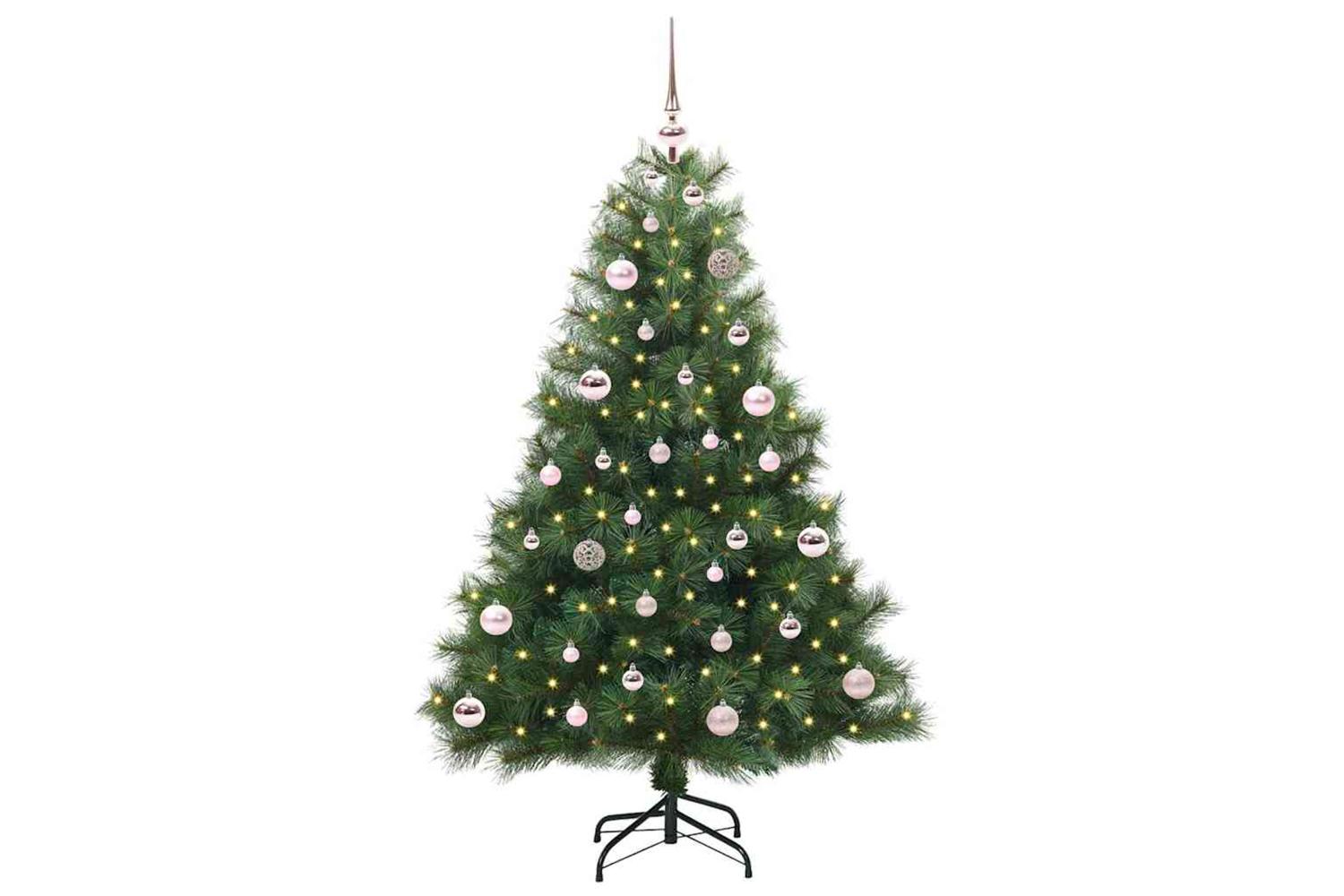 Vidaxl Artificial Christmas Tree With 150 Leds Green 150 Cm Pe And Pvc-2
