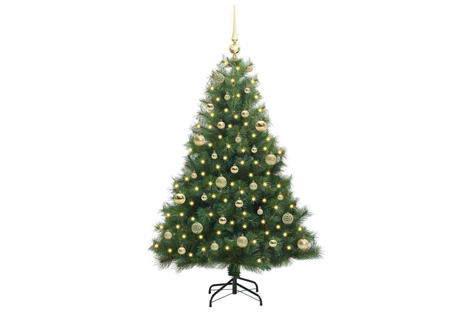 Vidaxl Artificial Christmas Tree With 150 Leds Green 150 Cm Pe And Pvc-3