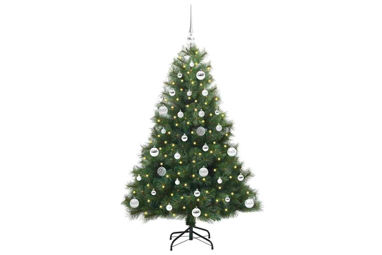 Vidaxl Artificial Christmas Tree With 150 Leds Green 150 Cm Pe And Pvc-2