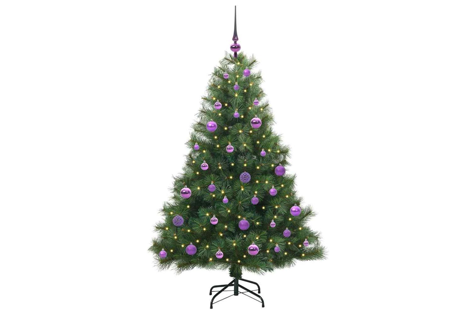Vidaxl Artificial Christmas Tree With 150 Leds Green 150 Cm Pe And Pvc-3