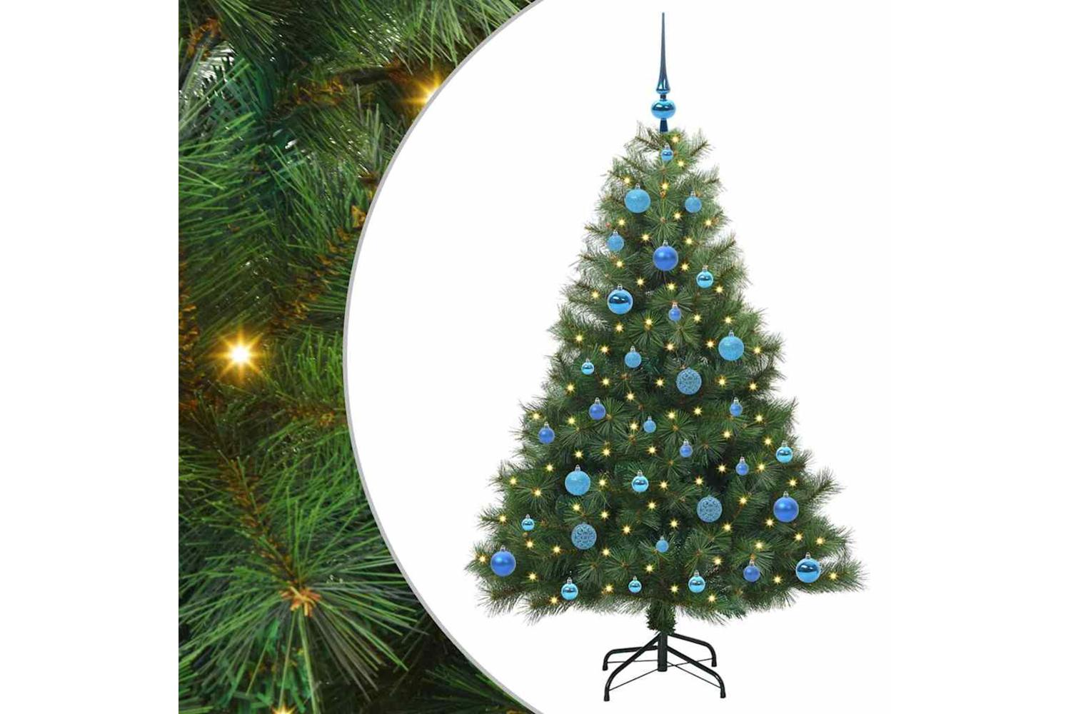 Vidaxl Artificial Christmas Tree With 150 Leds Green 150 Cm Pe And Pvc-2