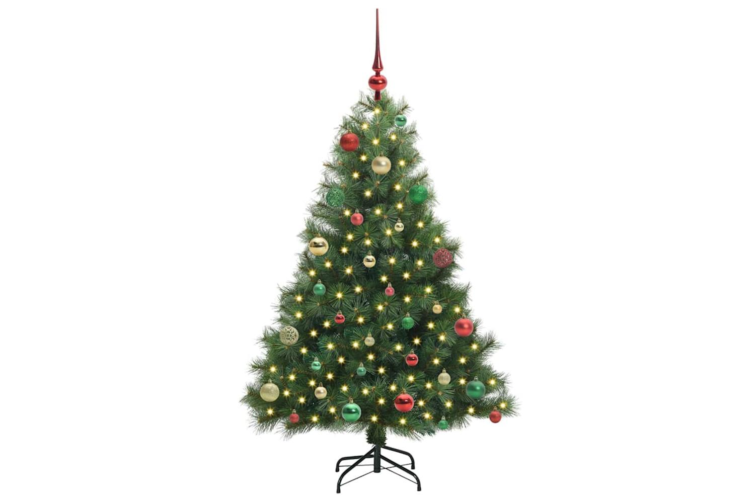 Vidaxl Artificial Christmas Tree With 150 Leds Green 150 Cm Pe And Pvc-3