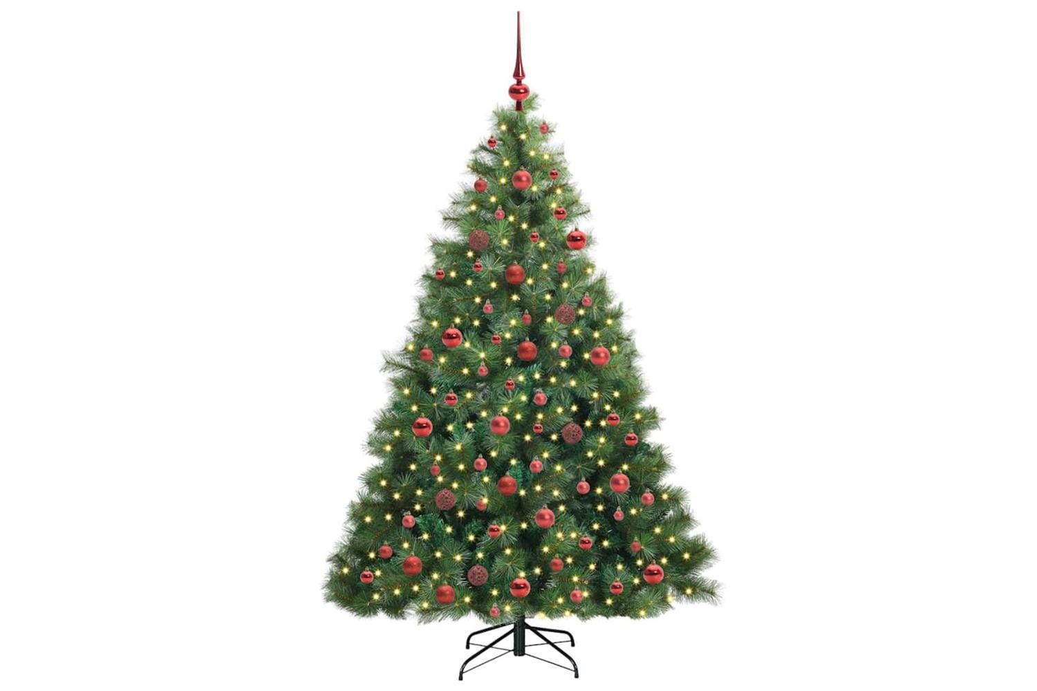 Vidaxl Artificial Christmas Tree With 300 Leds Green 180 Cm Pe And Pvc-3