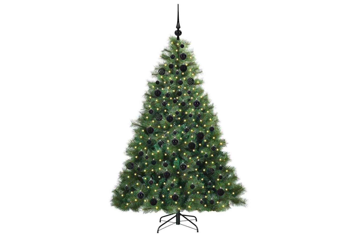 Vidaxl Artificial Christmas Tree With 300 Leds Green 180 Cm Pe And Pvc-3