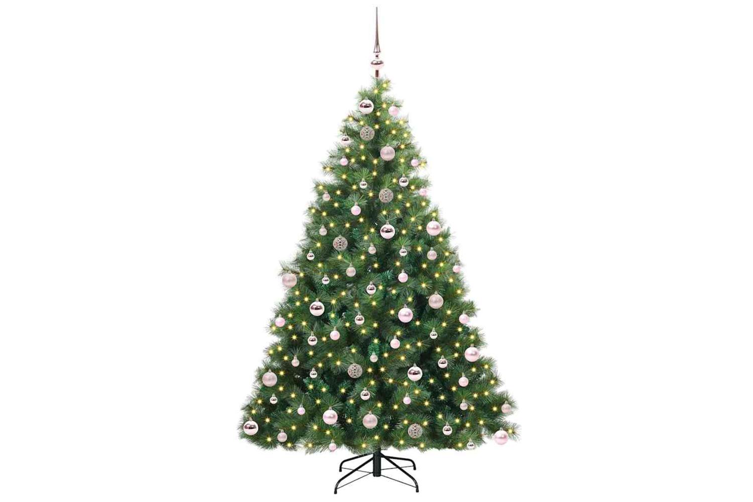 Vidaxl Artificial Christmas Tree With 300 Leds Green 180 Cm Pe And Pvc-3