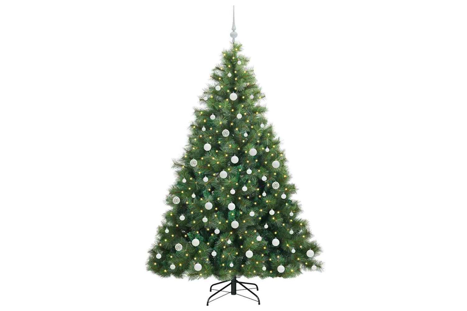 Vidaxl Artificial Christmas Tree With 300 Leds Green 180 Cm Pe And Pvc-3