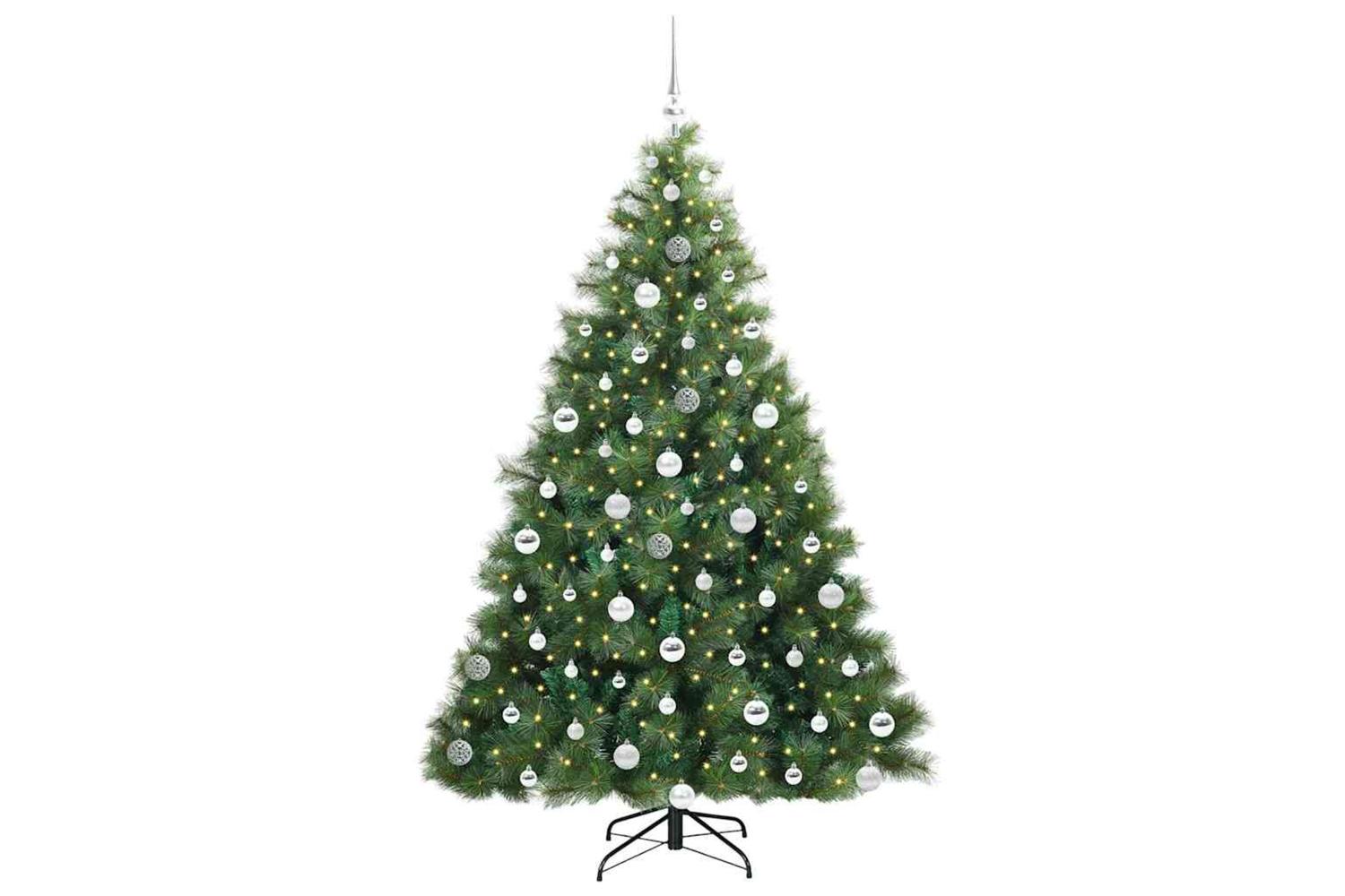 Vidaxl Artificial Christmas Tree With 300 Leds Green 180 Cm Pe And Pvc-3