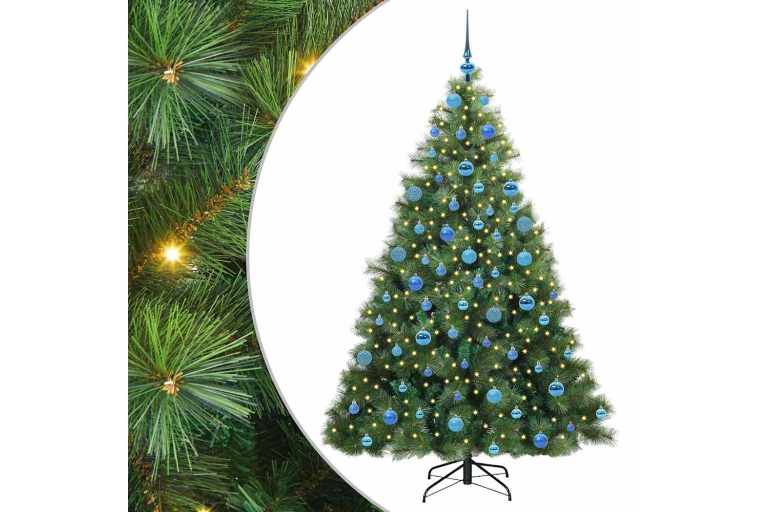 Vidaxl Artificial Christmas Tree With 300 Leds Green 180 Cm Pe And Pvc