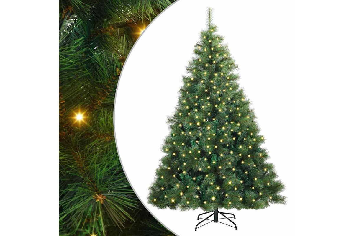 Vidaxl Artificial Christmas Tree With 300 Leds Green 210 Cm Pe And Pvc-2