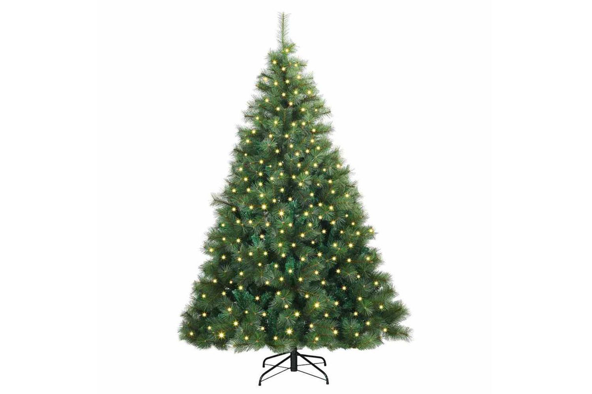 Vidaxl Artificial Christmas Tree With 300 Leds Green 210 Cm Pe And Pvc-3