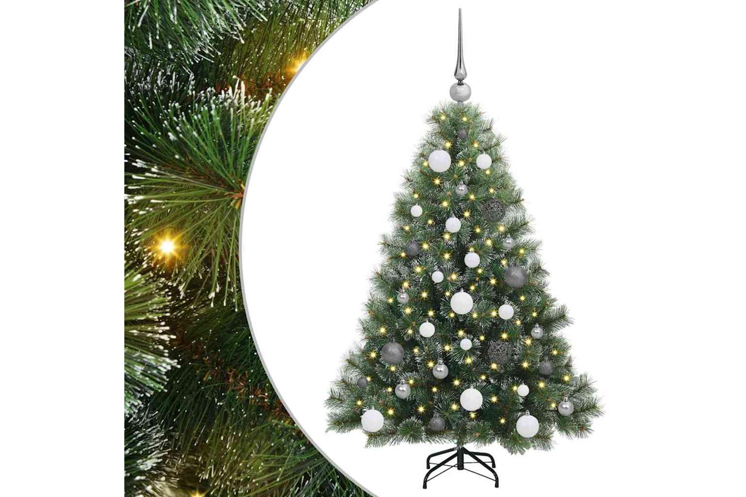 Vidaxl Artificial Christmas Tree With 150 Leds Green 120 Cm Pe And Pvc-2
