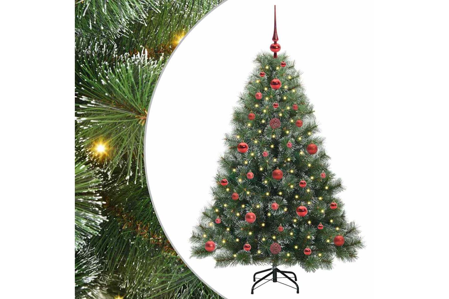 Vidaxl Artificial Christmas Tree With 150 Leds Green 120 Cm Pe And Pvc-2