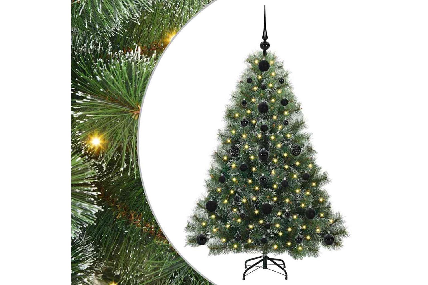 Vidaxl Artificial Christmas Tree With 150 Leds Green 120 Cm Pe And Pvc-2