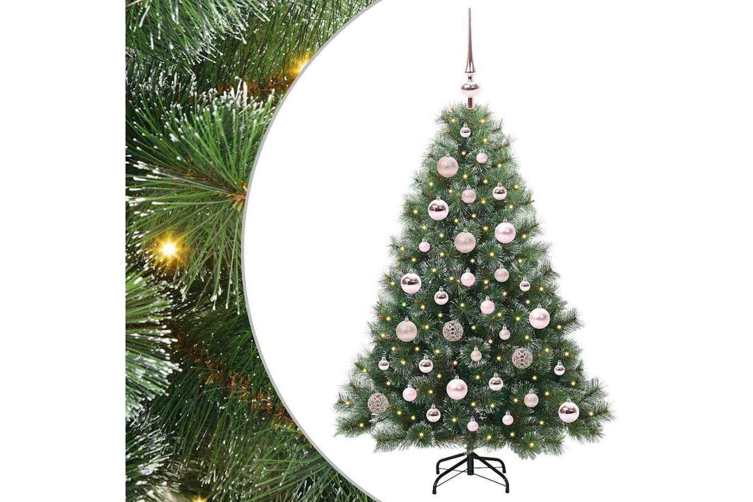 Vidaxl Artificial Christmas Tree With 150 Leds Green 120 Cm Pe And Pvc-2
