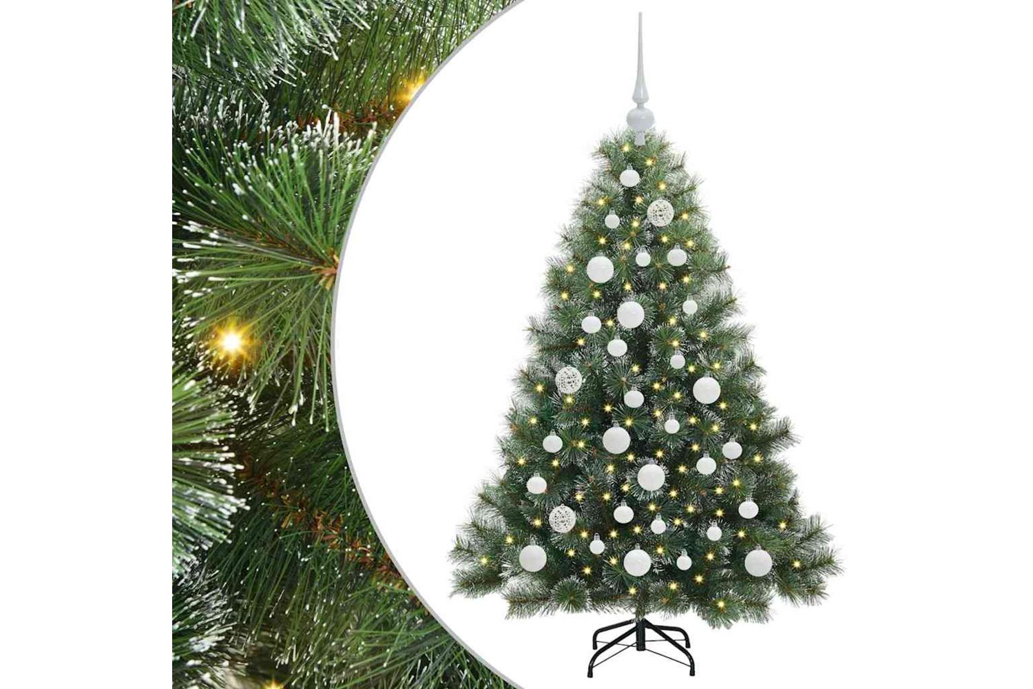 Vidaxl Artificial Christmas Tree With 150 Leds Green 120 Cm Pe And Pvc-2