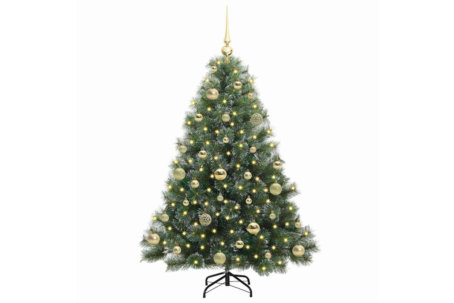 Vidaxl Artificial Christmas Tree With 150 Leds Green 120 Cm Pe And Pvc-3
