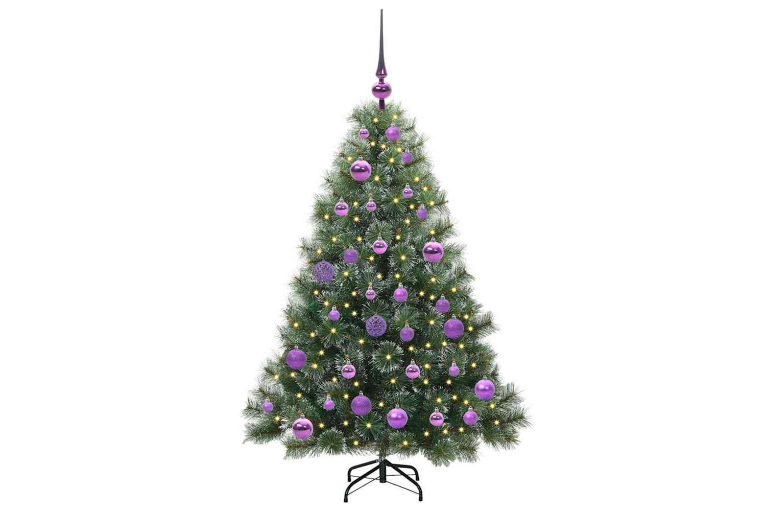 Vidaxl Artificial Christmas Tree With 150 Leds Green 120 Cm Pe And Pvc-3