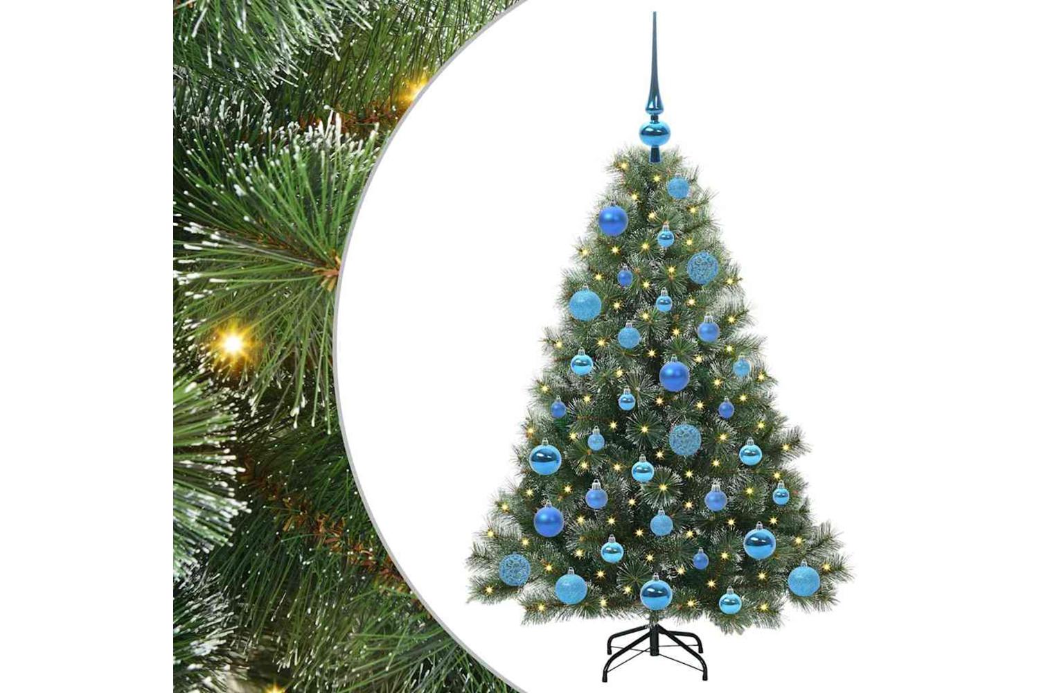 Vidaxl Artificial Christmas Tree With 150 Leds Green 120 Cm Pe And Pvc-2