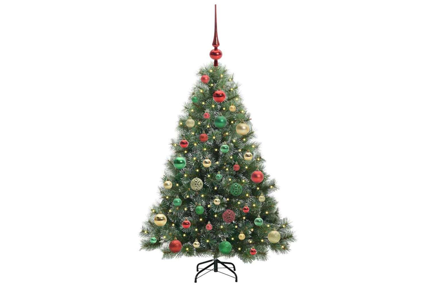Vidaxl Artificial Christmas Tree With 150 Leds Green 120 Cm Pe And Pvc-3
