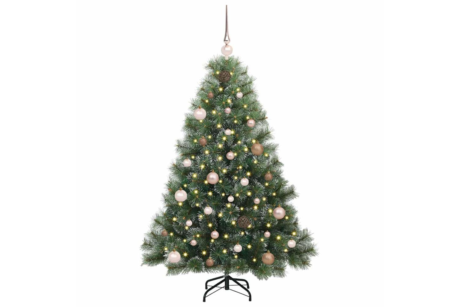 Vidaxl Artificial Christmas Tree With 150 Leds Green 150 Cm Pe And Pvc-3