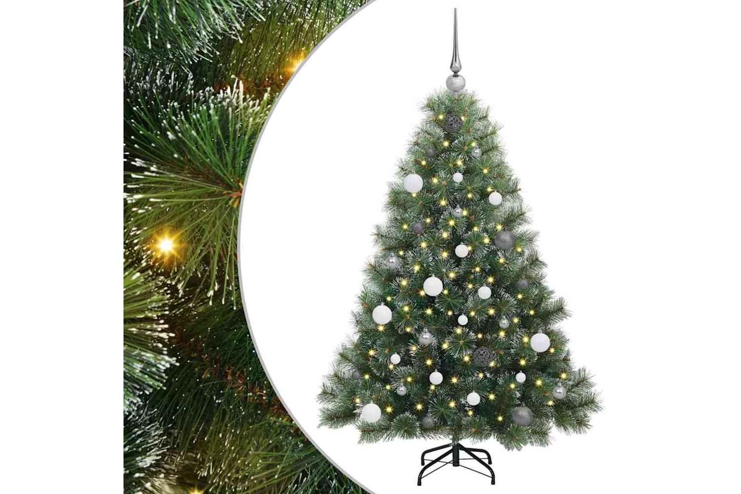 Vidaxl Artificial Christmas Tree With 150 Leds Green 150 Cm Pe And Pvc-2