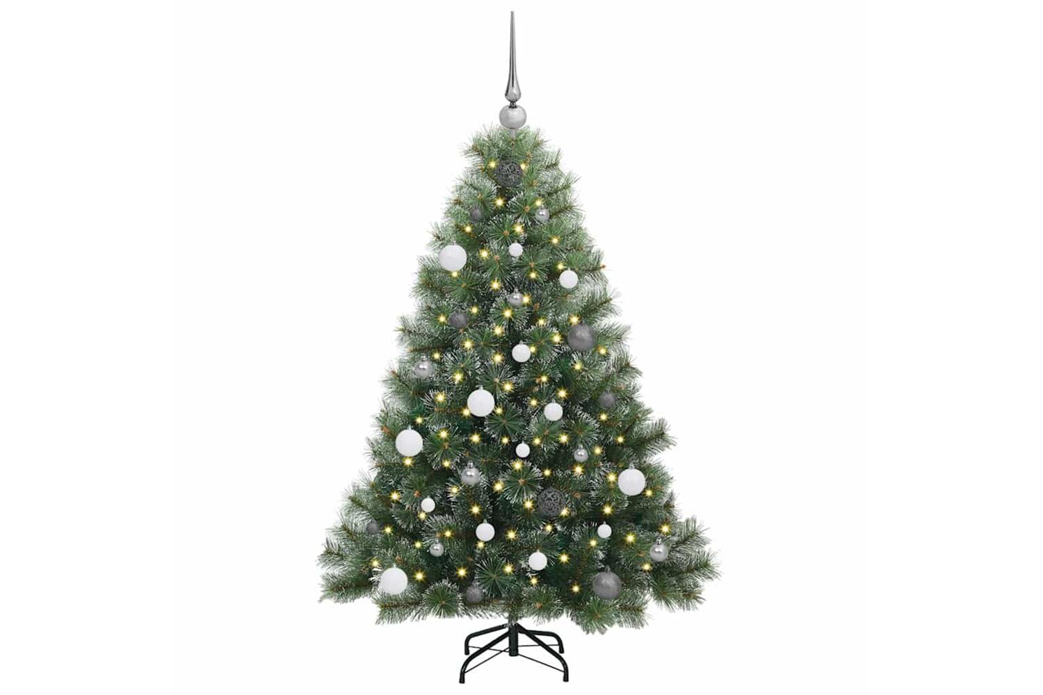 Vidaxl Artificial Christmas Tree With 150 Leds Green 150 Cm Pe And Pvc-3