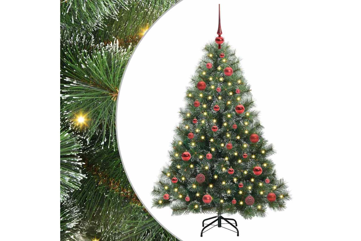 Vidaxl Artificial Christmas Tree With 150 Leds Green 150 Cm Pe And Pvc-2