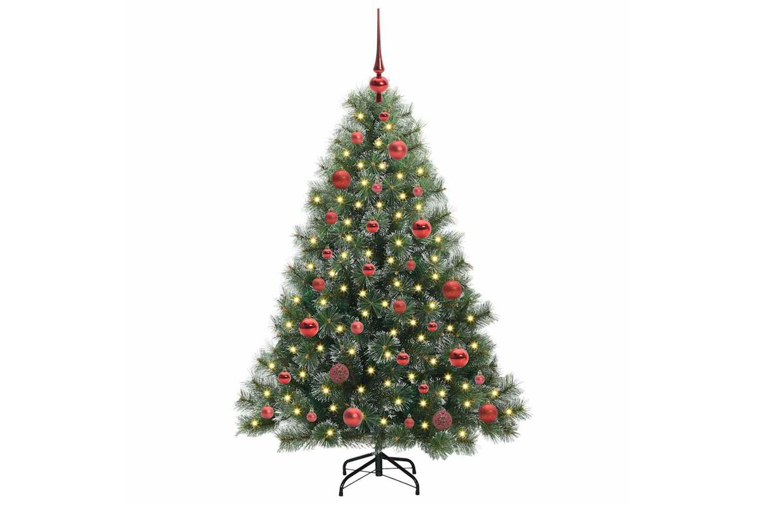 Vidaxl Artificial Christmas Tree With 150 Leds Green 150 Cm Pe And Pvc-3