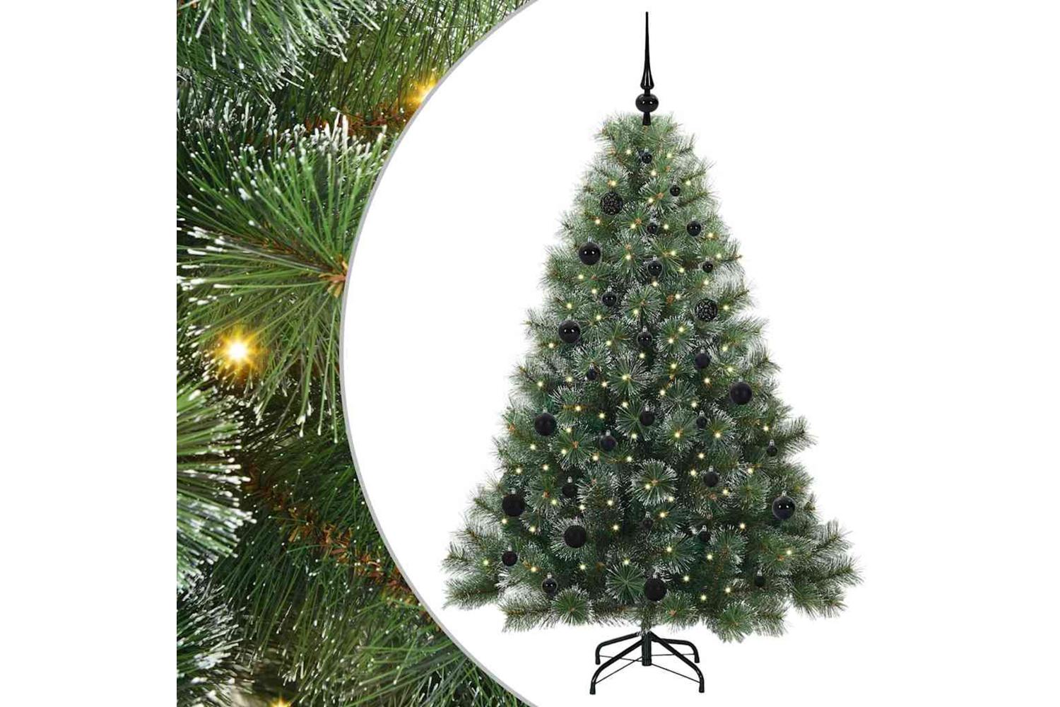 Vidaxl Artificial Christmas Tree With 150 Leds Green 150 Cm Pe And Pvc-2