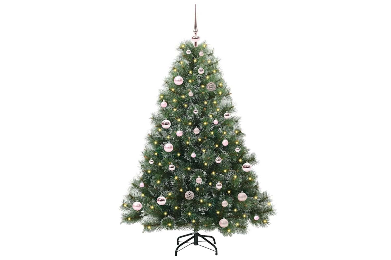 Vidaxl Artificial Christmas Tree With 150 Leds Green 150 Cm Pe And Pvc-2