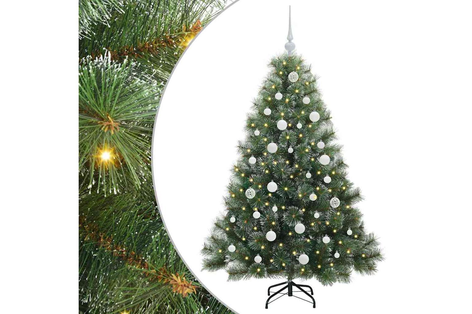 Vidaxl Artificial Christmas Tree With 150 Leds Green 150 Cm Pe And Pvc-2