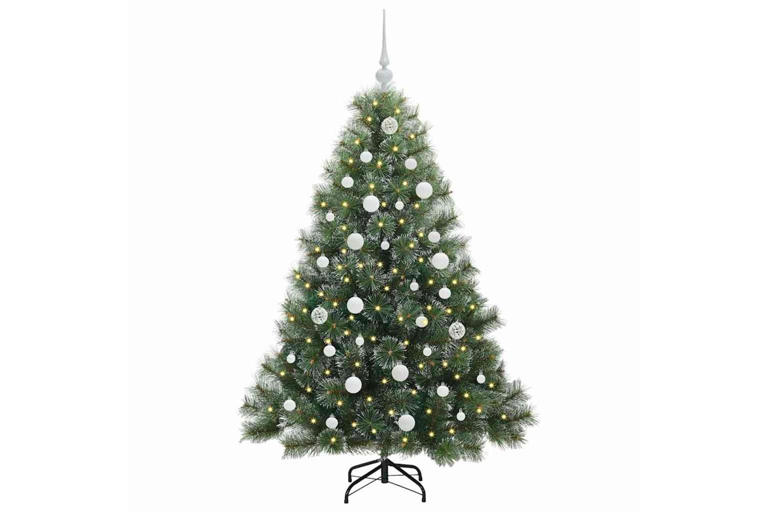Vidaxl Artificial Christmas Tree With 150 Leds Green 150 Cm Pe And Pvc-3