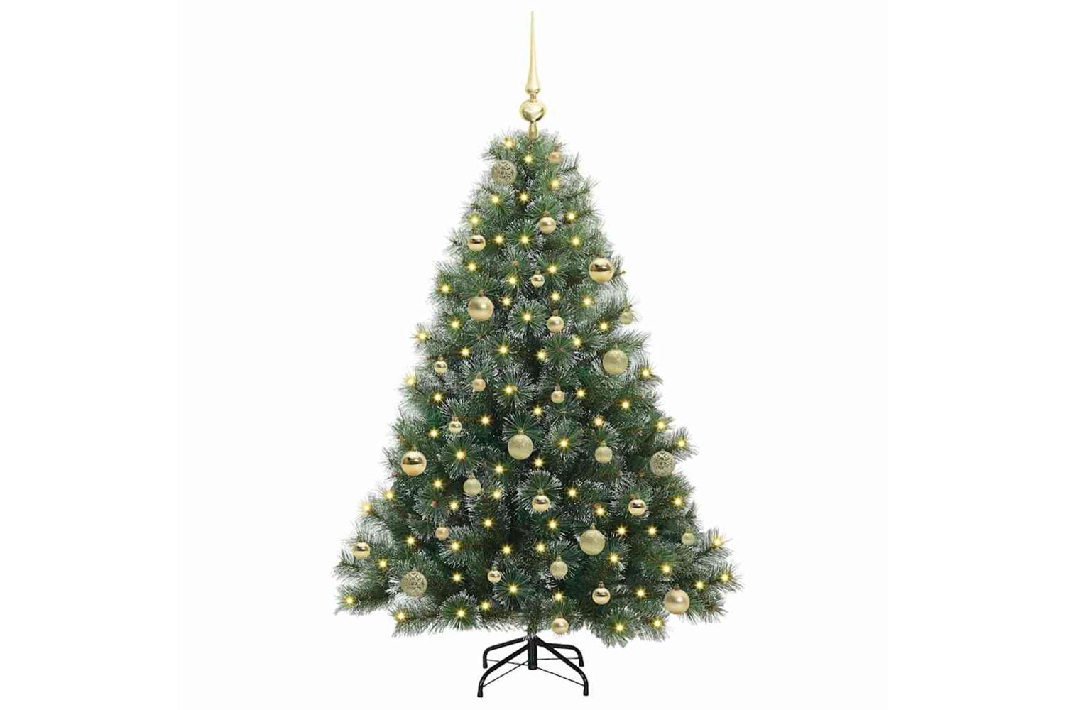 Vidaxl Artificial Christmas Tree With 150 Leds Green 150 Cm Pe And Pvc-3
