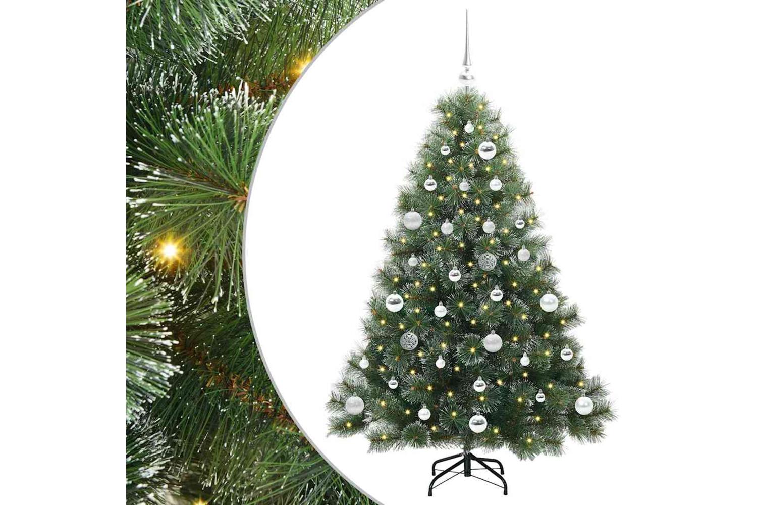 Vidaxl Artificial Christmas Tree With 150 Leds Green 150 Cm Pe And Pvc