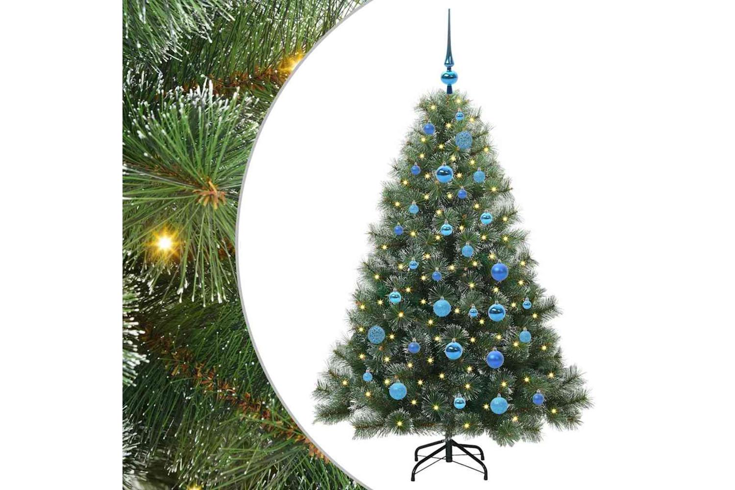 Vidaxl Artificial Christmas Tree With 150 Leds Green 150 Cm Pe And Pvc-2