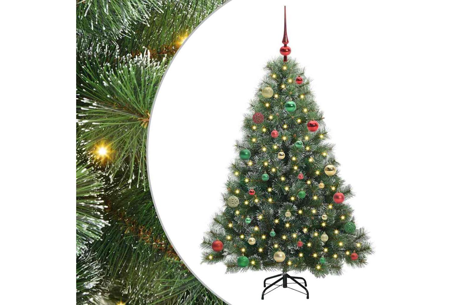 Vidaxl Artificial Christmas Tree With 150 Leds Green 150 Cm Pe And Pvc-2