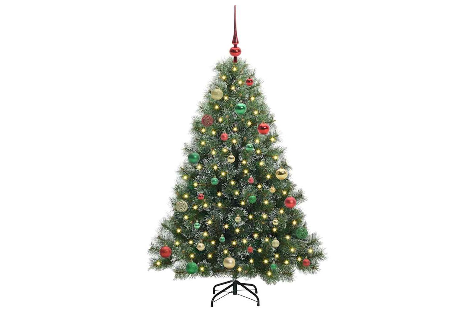 Vidaxl Artificial Christmas Tree With 150 Leds Green 150 Cm Pe And Pvc-3