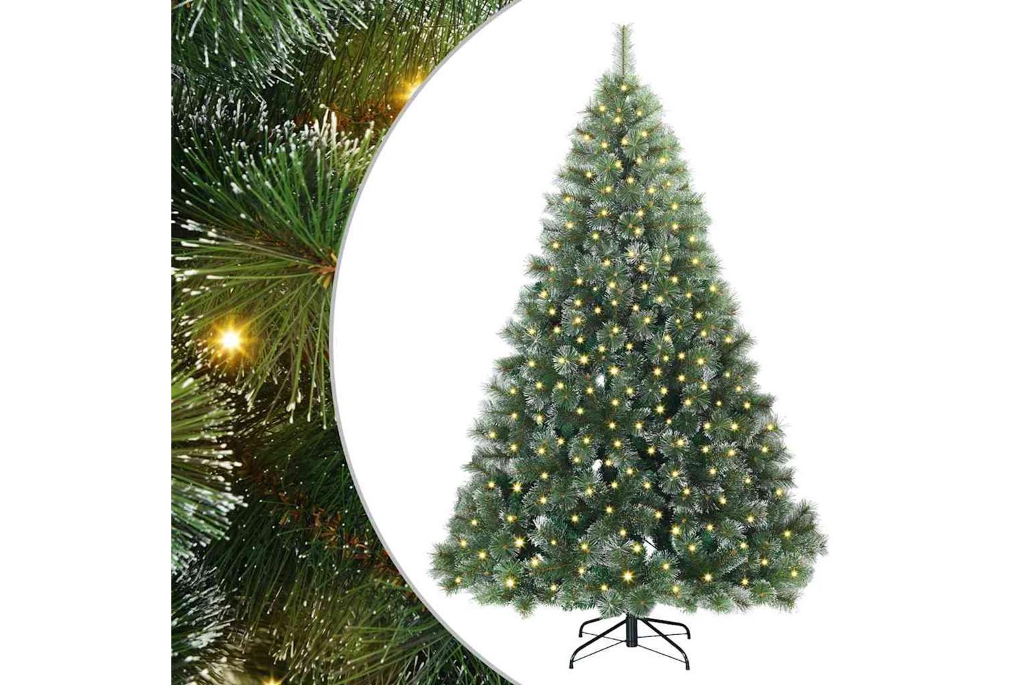 Vidaxl Artificial Christmas Tree With 300 Leds Green 180 Cm Pe And Pvc-2
