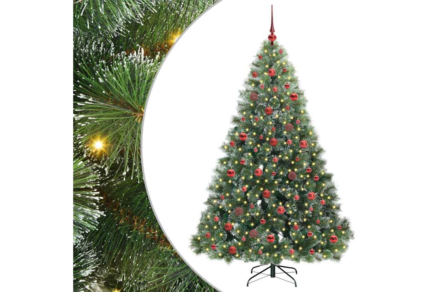 Vidaxl Artificial Christmas Tree With 300 Leds Green 180 Cm Pe And Pvc-2