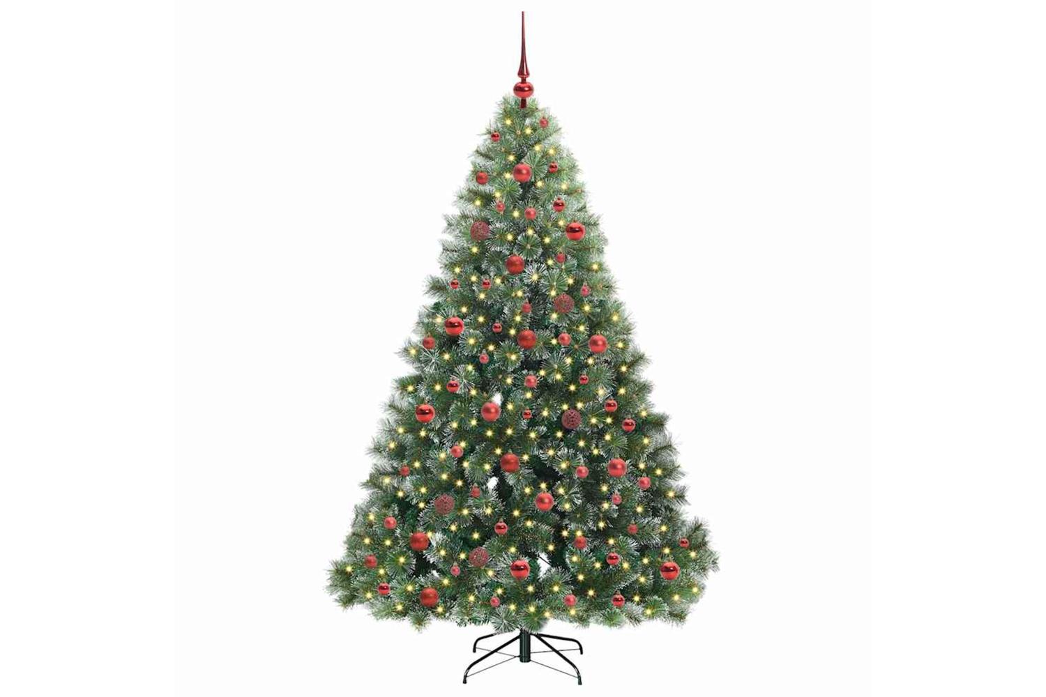 Vidaxl Artificial Christmas Tree With 300 Leds Green 180 Cm Pe And Pvc-3