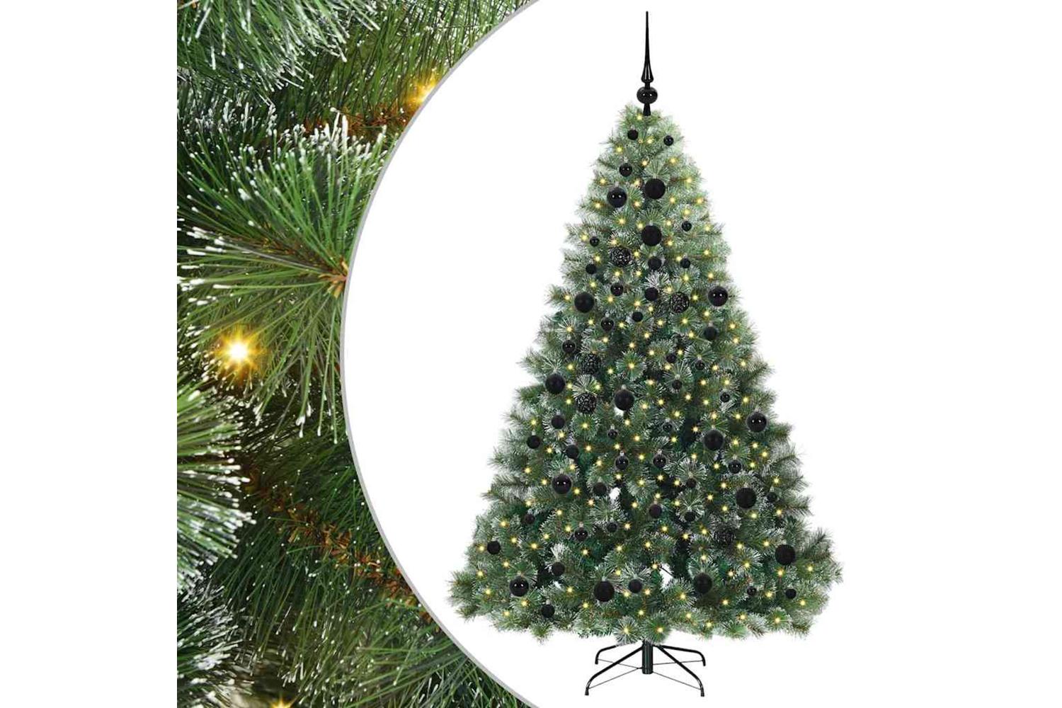 Vidaxl Artificial Christmas Tree With 300 Leds Green 180 Cm Pe And Pvc-2