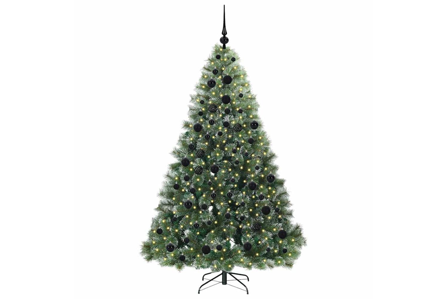 Vidaxl Artificial Christmas Tree With 300 Leds Green 180 Cm Pe And Pvc-3