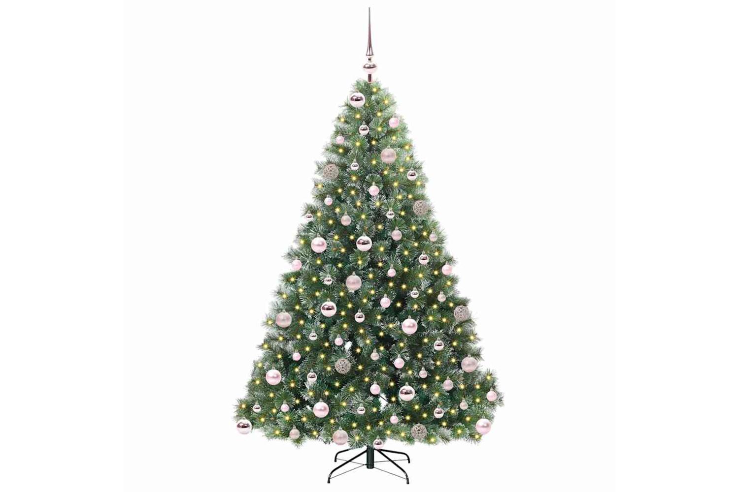 Vidaxl Artificial Christmas Tree With 300 Leds Green 180 Cm Pe And Pvc-3