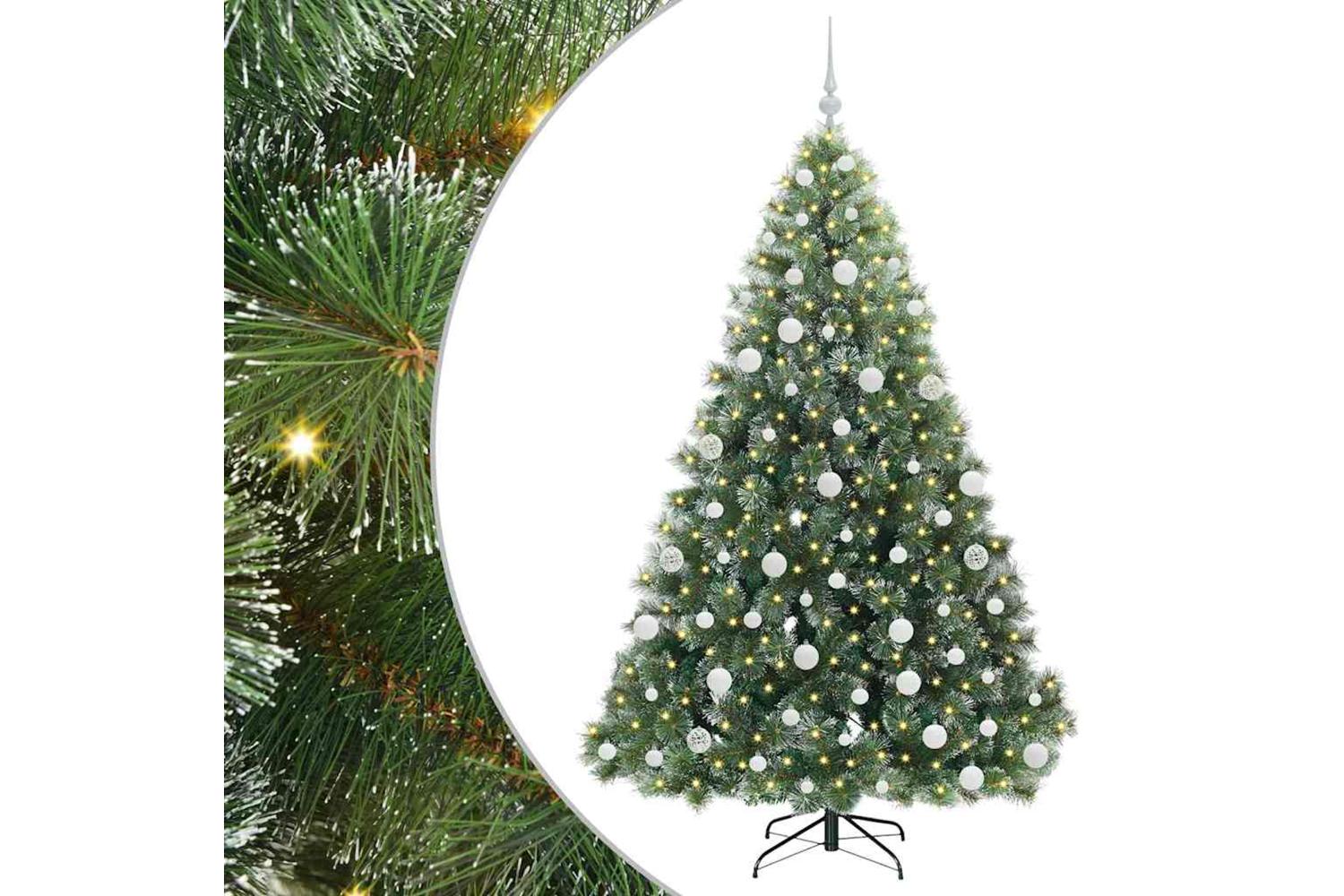Vidaxl Artificial Christmas Tree With 300 Leds Green 180 Cm Pe And Pvc