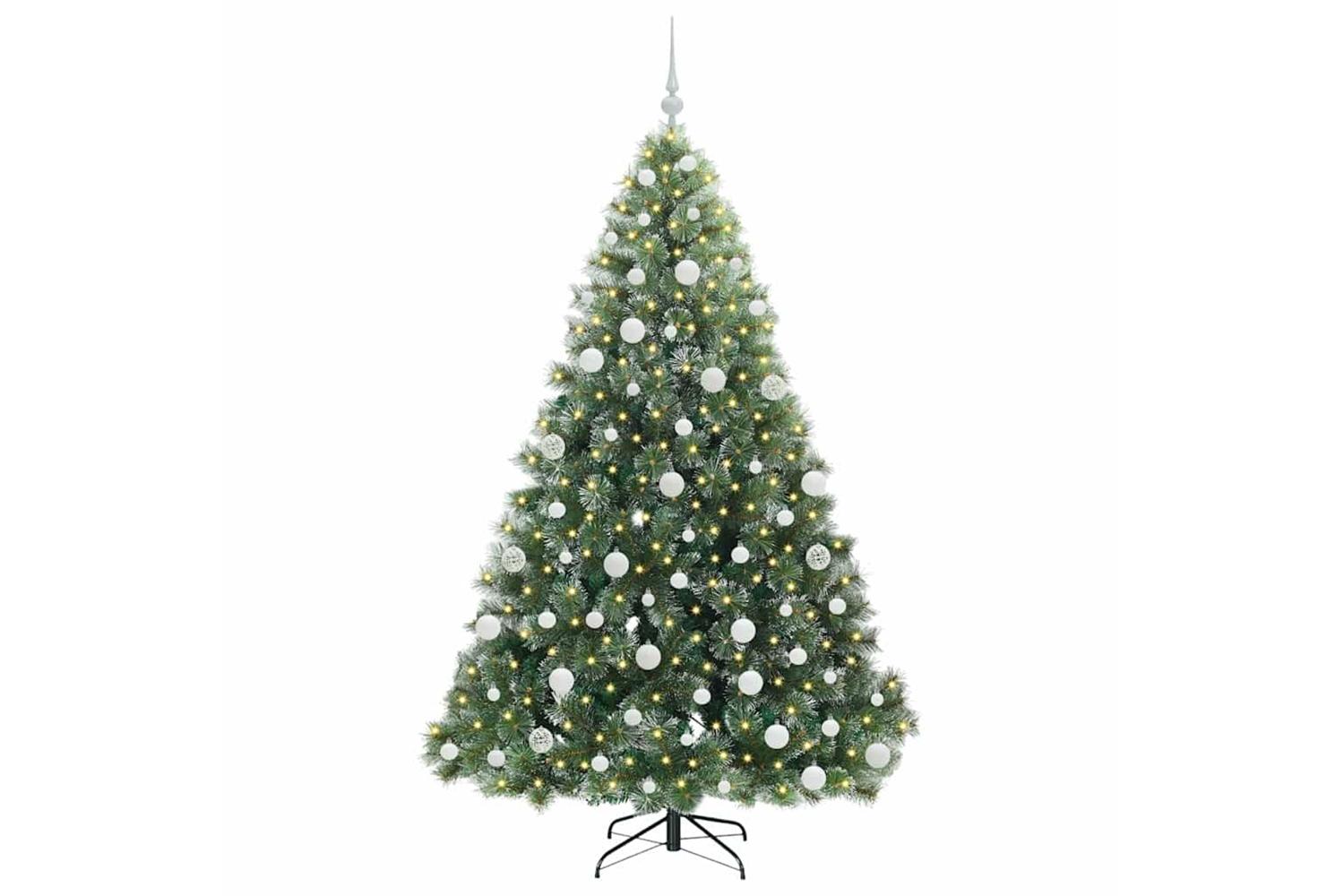 Vidaxl Artificial Christmas Tree With 300 Leds Green 180 Cm Pe And Pvc-3