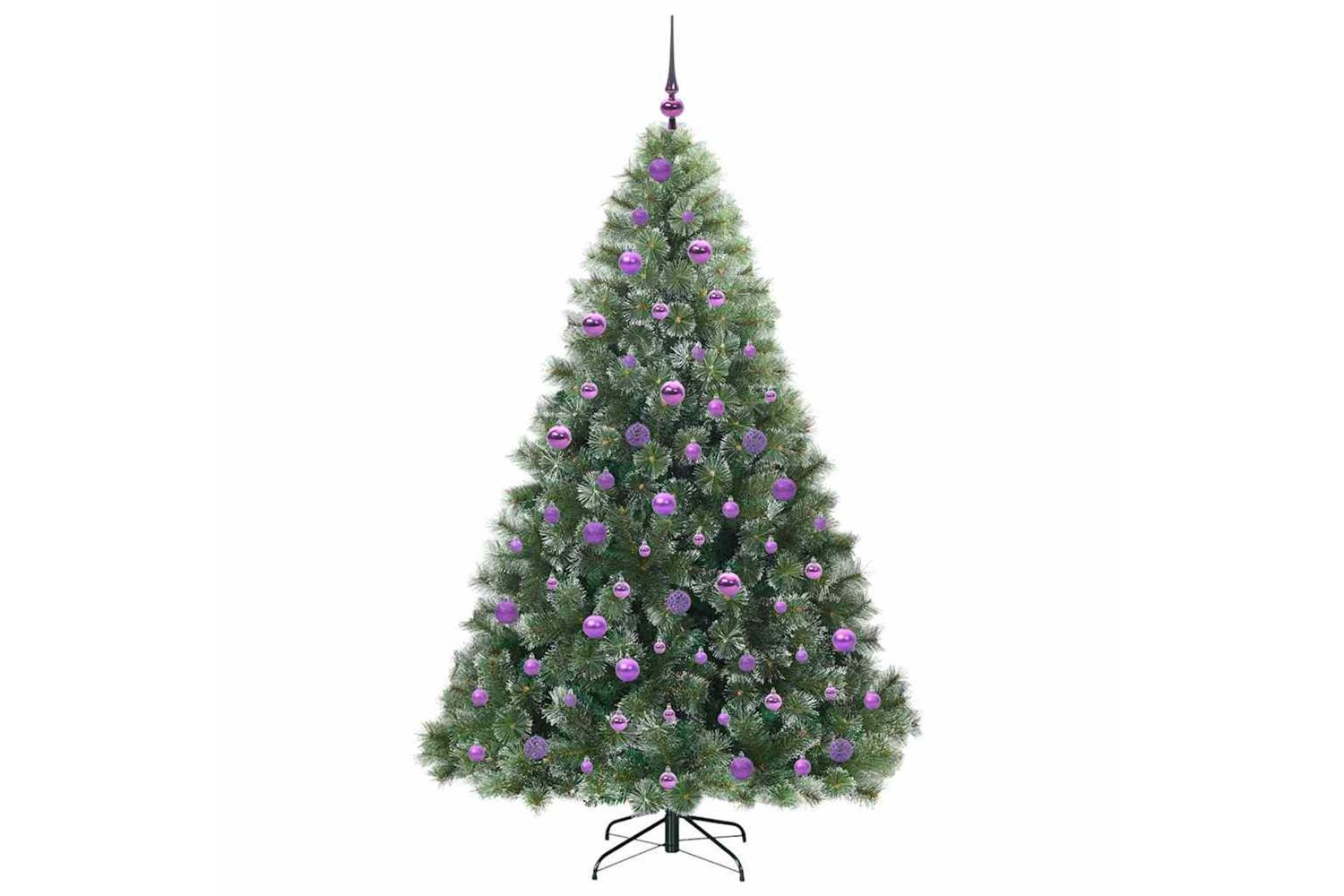 Vidaxl Artificial Christmas Tree With 300 Leds Green 180 Cm Pe And Pvc-4