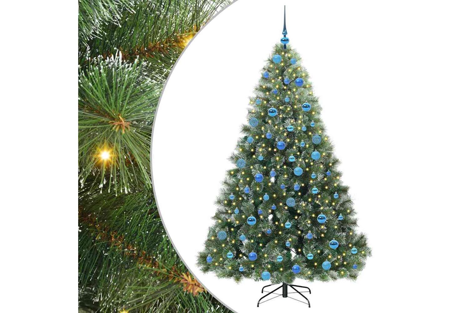 Vidaxl Artificial Christmas Tree With 300 Leds Green 180 Cm Pe And Pvc-2