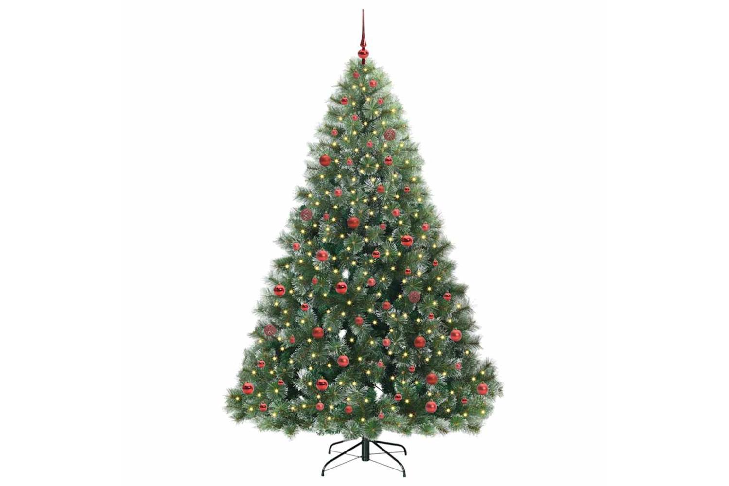 Vidaxl Artificial Christmas Tree With 300 Leds Green 210 Cm Pe And Pvc-3